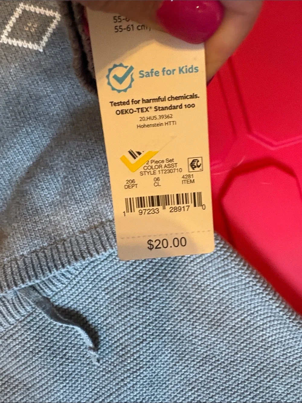 Carter's Gray Knit Two-Piece Set with Fox Face Detail